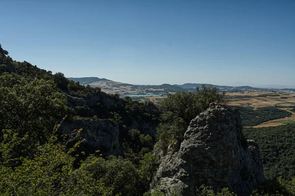 View Top Mountain Lake Alloz — Stock Photo, Image