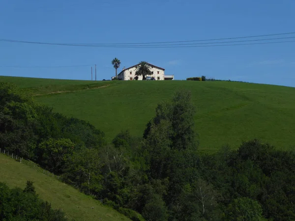 Antiguas Granjas Las Montañas Ría Vasca — Foto de Stock