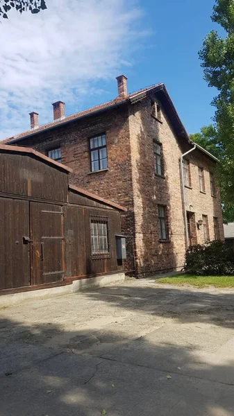 view of Auschwitz concentration camp