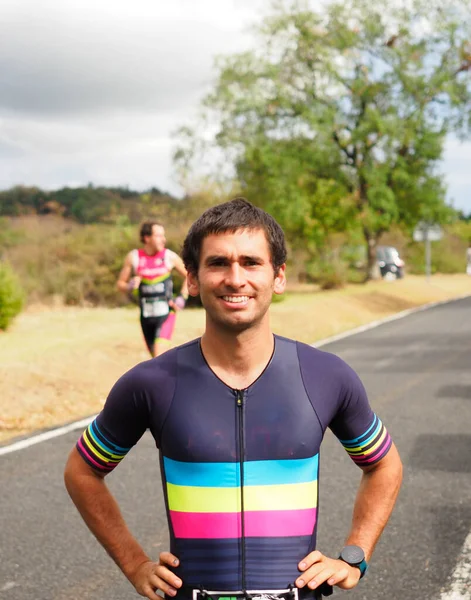 Joven Con Babero Carrera — Foto de Stock