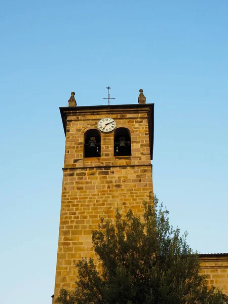 Vista Igreja Idiazabal — Fotografia de Stock