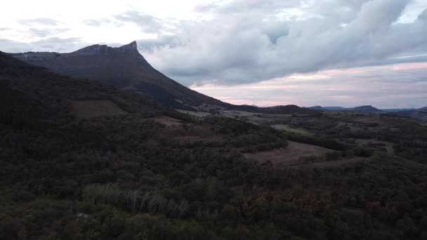 Pemandangan Dari Pesawat Tak Berawak Dari Pegunungan Ordua Vizcaya — Stok Video