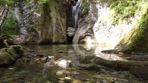 Vista Arrako Pequena Cachoeira Navarra — Vídeo de Stock