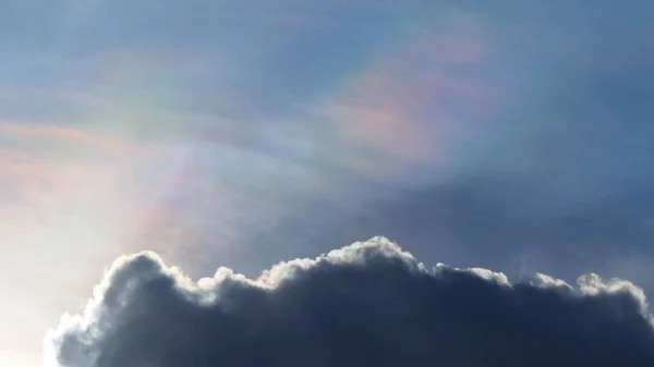 Tempestade Nubla Noite Céu Diante Uma Tempestade Fundo Nuvens Coloridas — Fotografia de Stock