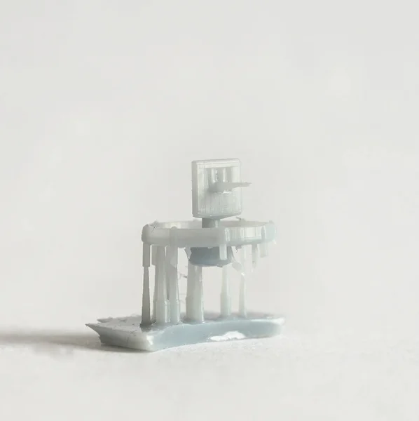 3D resin printout. A miniature of the ship's cannon