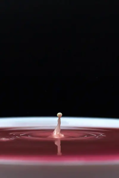 Renkli Su damlıyor ve sıçrıyor, donma anı yakalanıyor