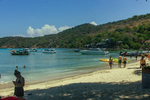 Phi Phi Île Thaïlande Avril 2019 Plage Sable Blanc Mer — Photo