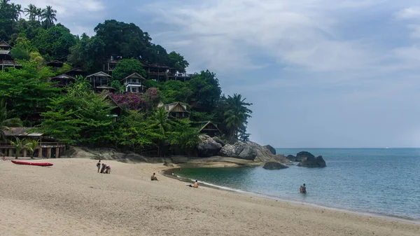 Koh Phangan Thaïlande Avril 2019 Plage Sable Whie — Photo