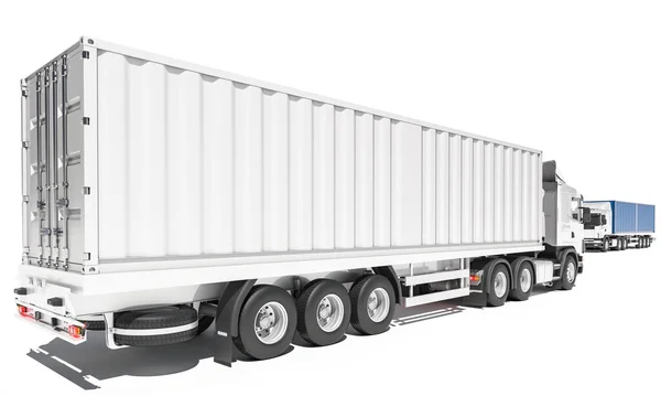 Lastbilar Motsatt Riktning — Stockfoto