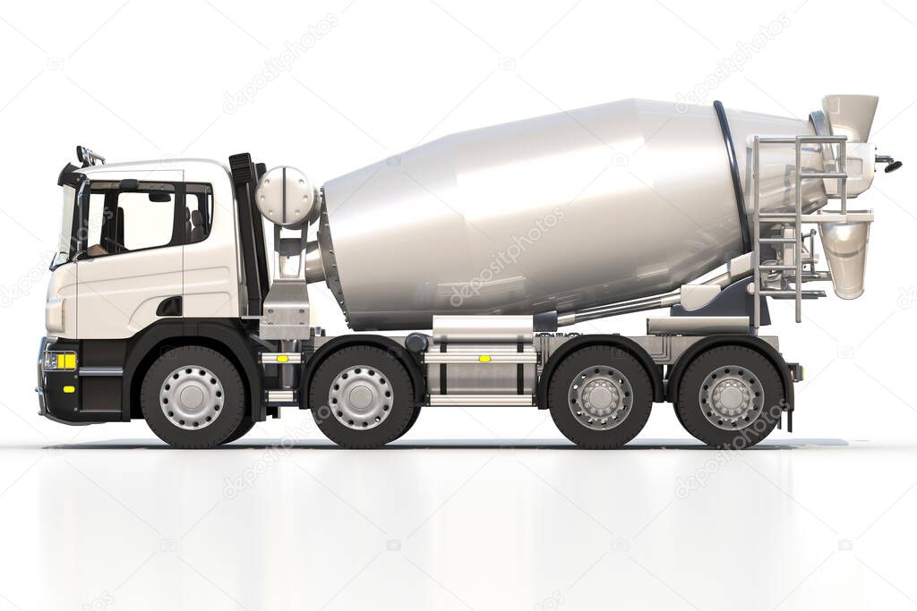 Side View of Cement Mixer