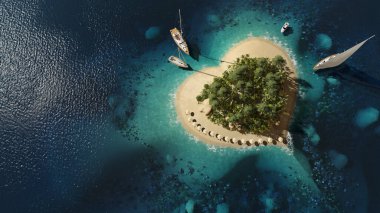 Heart Shaped Island 'ın 3D canlandırması