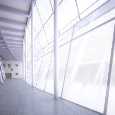 Pencere camlı 3D oda görüntüleme
