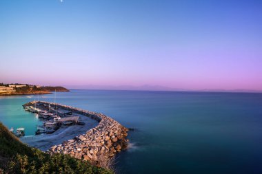 Güzel Dusk Over Sea arka planda