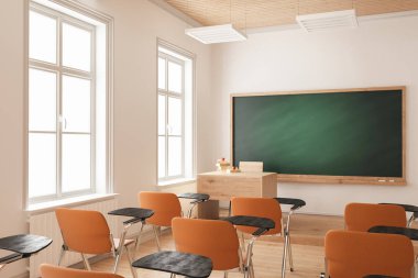 Öğretmen Tablosu ve Seçici Odaklı Tahta 3D Hazırlama