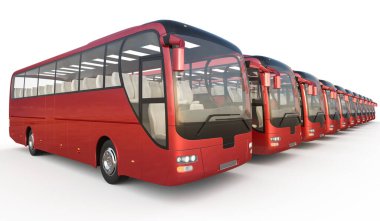 Seyahat Otobüsleri - Hızlı ulaşım 3D görüntüleme