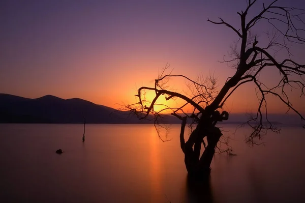 Tramonto Bafa Turchia Sullo Sfondo Della Natura — Foto Stock