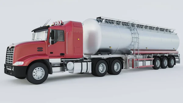 Camión Cisterna Diseño Camión Cisterna Petrolero Como Objeto Aislado Sobre — Foto de Stock