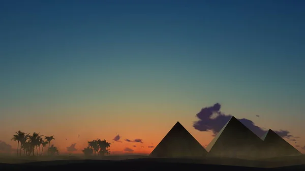 Пирамидальные Солнечные Панели Пустыне Рендеринг — стоковое фото