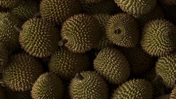 Arka Planda Durian Fruits Boyutlu Canlandırması Kapat — Stok fotoğraf