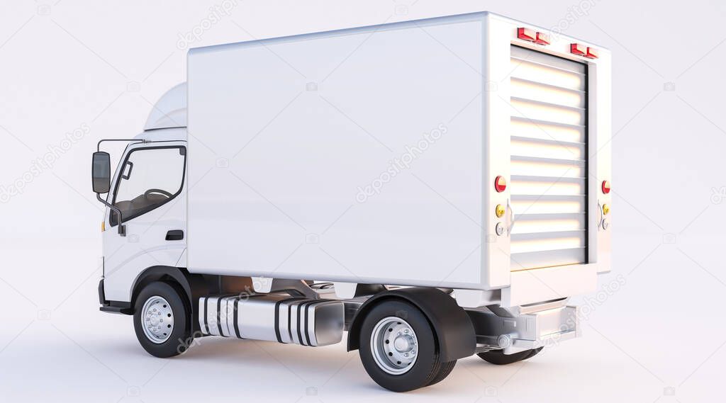 High Resolution Box Truck 3d rendering