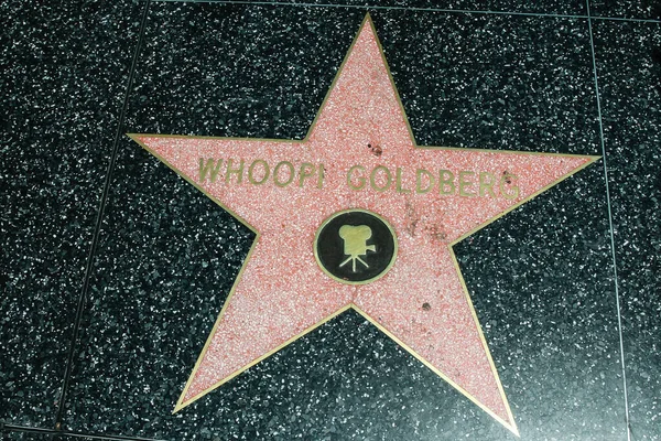 Estrela Dedicada Atriz Whoopi Goldberg Calçada Fama Hollywood Walk Fame — Fotografia de Stock