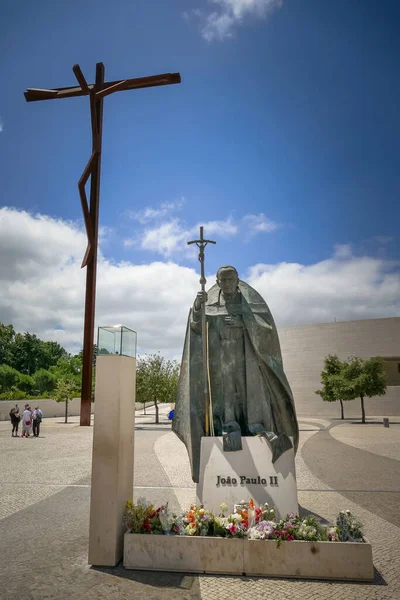 Portugal Fatima Statue Pape Jean Paul Ville Est Devenue Célèbre — Photo