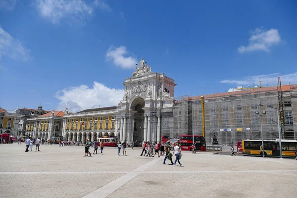 Praa Comrecio Słynny Plac Dzielnicy Baixa Lizbonie Plac Został Nazwany — Zdjęcie stockowe