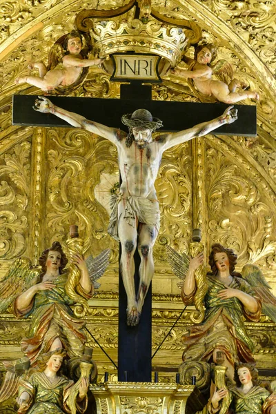 Crucifix Dans Église Saint François Evora Portugal Crucifix Est Terme — Photo