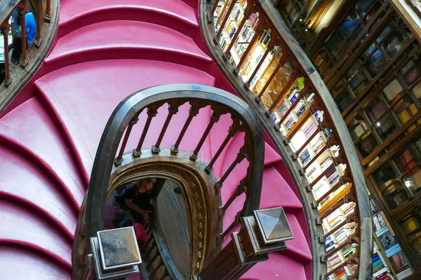 Escalera Librería Lello Que Inspiró Rowling Para Libro Harry Potter — Foto de Stock