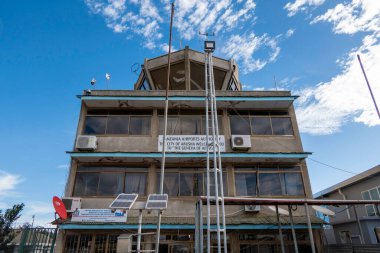 Arusha, Tanzanya, 29 Ekim 2023. Arusha Havaalanı Kontrol Kulesi