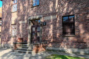 Auschwitz, Polonya, 6 Ağustos 2025. Auschwitz Birkenau Toplama ve İmha Kampı. Blok 12