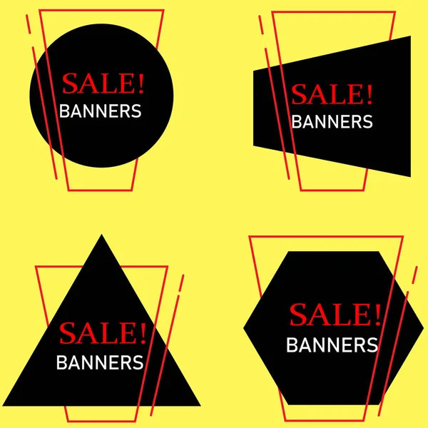 Set Classici Della Collezione Summer Sale Progettazione Banner Promo Sconto — Vettoriale Stock