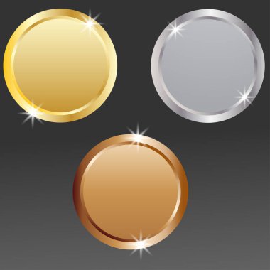  Altın, gümüş, bronz madalyalar. Ödül, ilk üç sıra, başarı, sıralama. Madalyalar ayrıca etiket, düğme, bozuk para ve pul olarak da kullanılabilir.. 