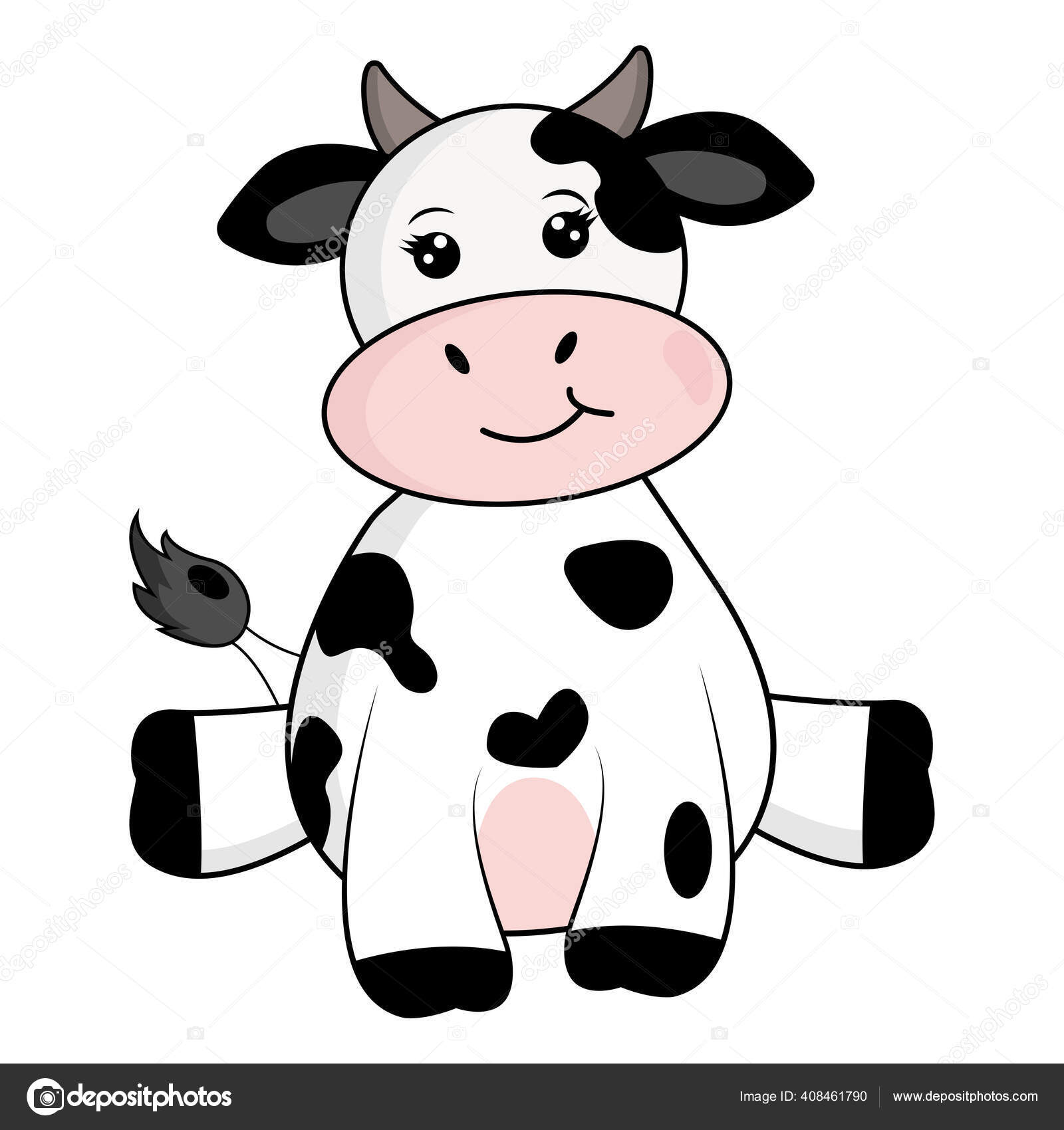 Cute Baby Cow Cartoon