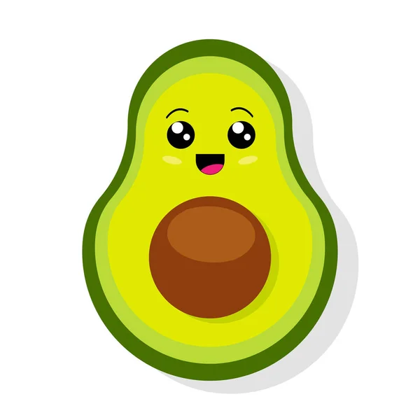 Drôle Heureux Mignon Souriant Avocat Vecteur Plat Personnage Dessin Animé — Image vectorielle