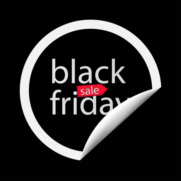 Black Friday Sale Tag Oder Etikett Auf Schwarzem Hintergrund Riesiges — Stockvektor