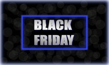 Kara Cuma satış harfleri tasarım şablonu. Soyut arkaplan. Vektör illüstrasyonu