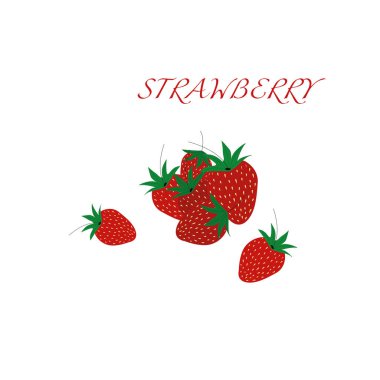 Taze olgun çilek seti..