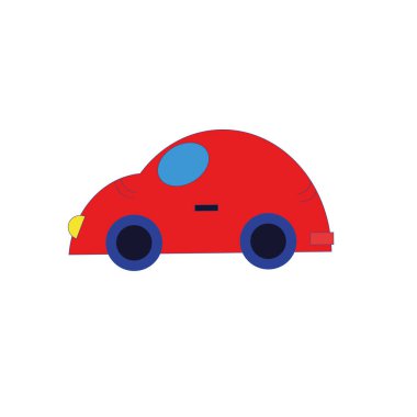 Kırmızı bir çocuk arabasının vektör çizimi