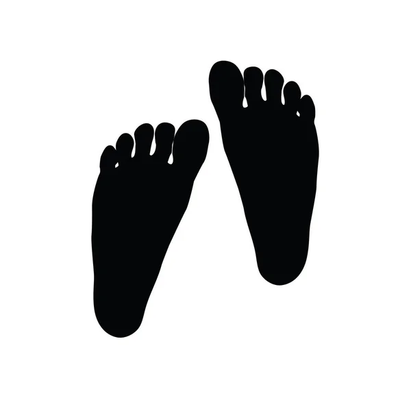 Illustration Insulated Baby Footprint Design Black Cast — Stock Photo, Image