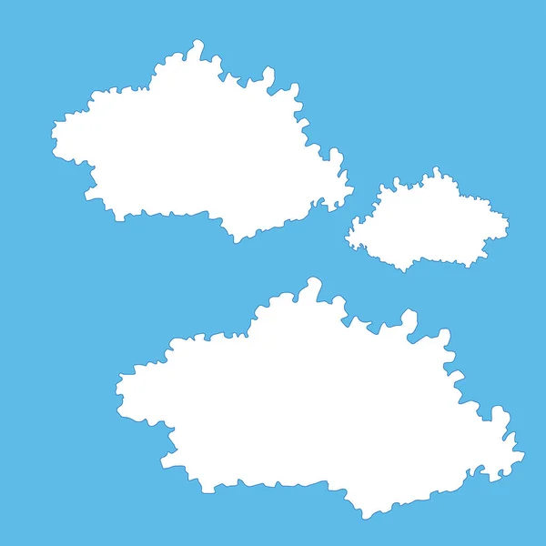 Cielo azul con nubes blancas. Ilustración. Las nubes — Vector de stock