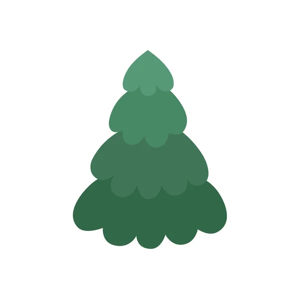 Kerstboom. De boom is groen. Geïsoleerde vectorillustraties. — Stockvector
