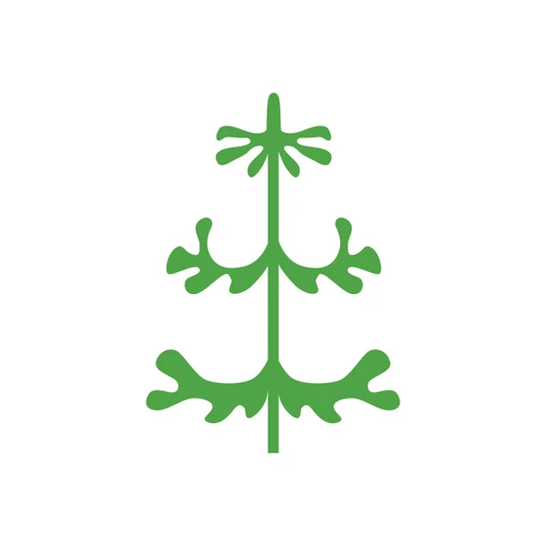 Arbre de Noël. L'arbre est vert. Illustrations vectorielles isolées. — Image vectorielle