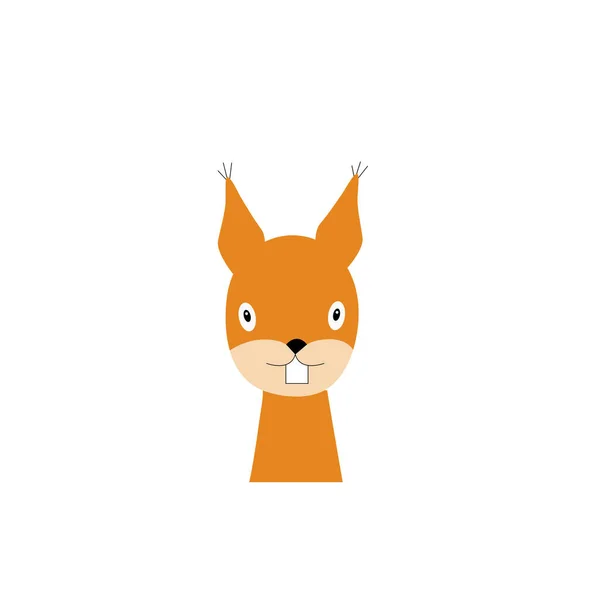 Ο Σκίουρος είναι ένα ζώο του δάσους. Σκίουρος αυτιά με πινέλο ζώων ένα εικονίδιο σε στυλ κινουμένων σχεδίων διάνυσμα σύμβολο απόθεμα εικονογράφηση web. — Διανυσματικό Αρχείο