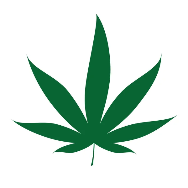 绿色基金上的绿色大麻叶 — 图库矢量图片