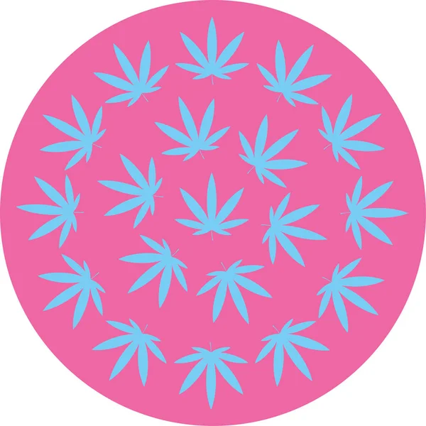Pop Kleur Cannabisbladeren — Stockvector