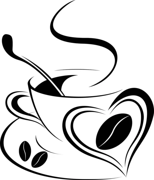Этикетка Чашки Кофе — стоковый вектор