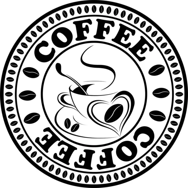 Sello Con Palabra Café — Vector de stock