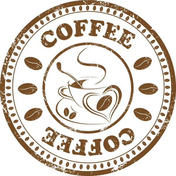 Cup Kaffe Grunge Bakgrund — Stock vektor