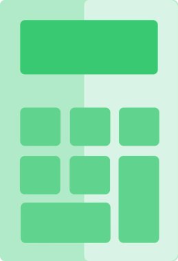 Düz biçimli Hesaplayıcının çizim vektörü simgesi, çevrimiçi depolama için mükemmel, vs.